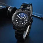 Midnight Blue Automatic Diver – Black Steel Sport Watch - Image 8