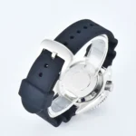 Men's Automatic Dive Watch with Red & Black Bezel and Rubber Strap - Image 6