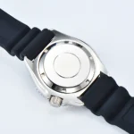 Men's Automatic Dive Watch with Red & Black Bezel and Rubber Strap - Image 5