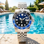 Blue & Black "Batman" Bezel & Jubilee Bracelet Watch - Image 7