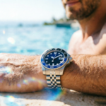 Blue & Black "Batman" Bezel & Jubilee Bracelet Watch - Image 2