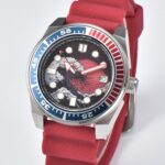 Diver's Style Art Watch – Ocean Wave & Sun Dial