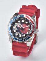 Diver's Style Art Watch – Ocean Wave & Sun Dial