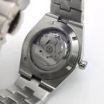 Men's Stainless Steel Automatic Watch with Blue Dial - Image 6