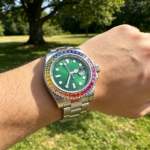 Luxury Rainbow Gemstone Diver Watch - Image 11