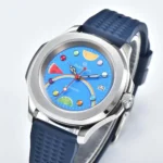 Men's Automatic Watch - Vibrant Rainbow Dial, Fruit Motifs - Image 5