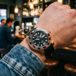 Men's Bronze GMT Automatic Watch with Rubber Strap - Image 2