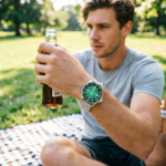 Men's Gradient Green Dial Watch - Image 2