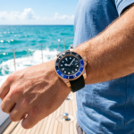 Men's Rose Gold Automatic Dive Watch with Rubber Strap - Image 2