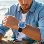 Men's Blue Dial Automatic Diver Watch - Image 2