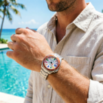 Men's Colorful Dial Orange Bezel Automatic Watch - Image 2