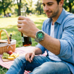 Men's Gradient Green Dial Watch - Image 3