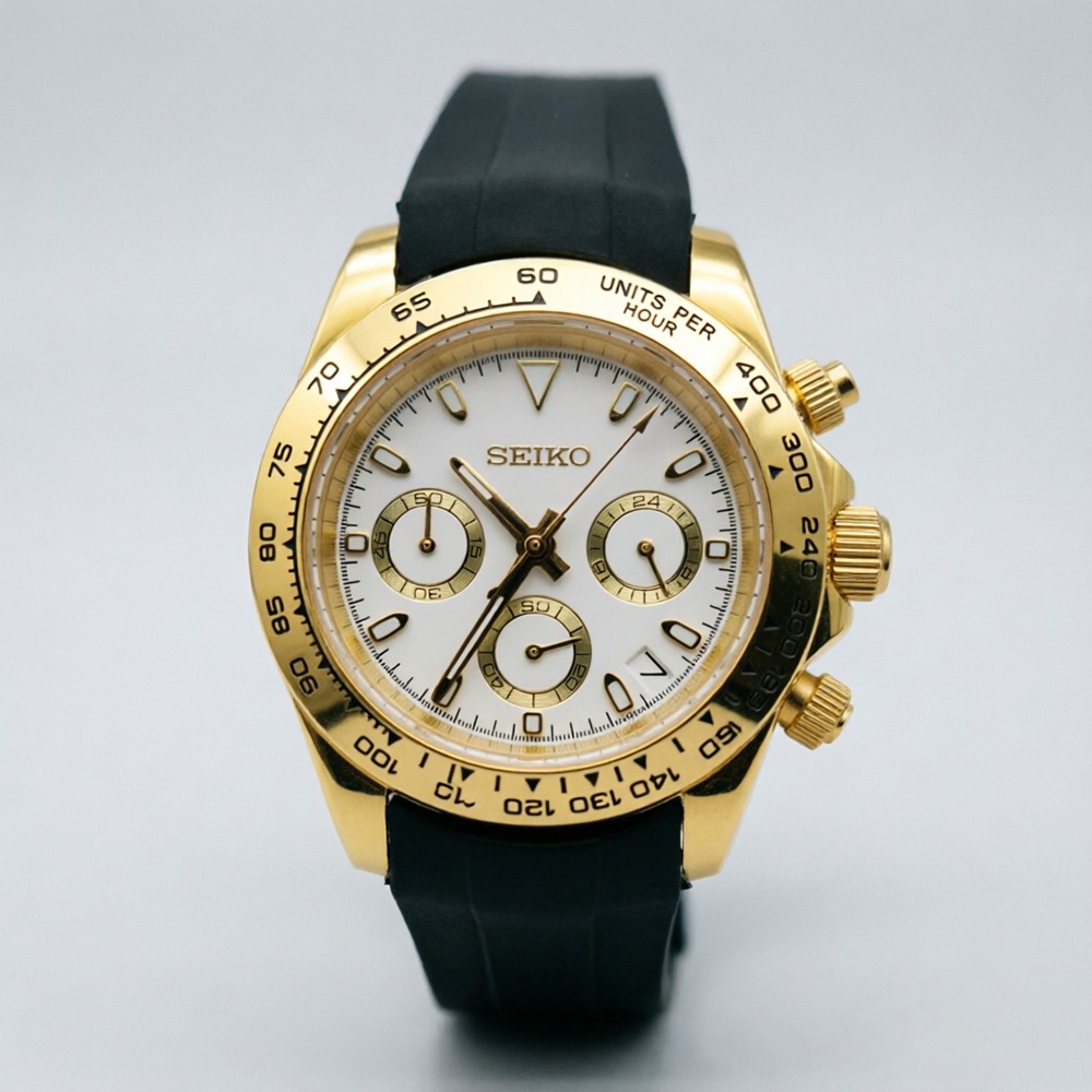 A4 Men's Gold-Tone Chronograph Watch - Image 1