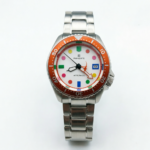 Men's Colorful Dial Orange Bezel Automatic Watch