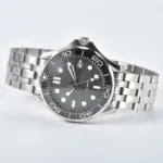 Men's Black Wave Dial Automatic Dive Watch - Image 5