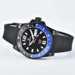 Men's Black Case And Blue Bezel Automatic Watch - Image 7