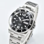 Men's Stainless Steel Automatic Dive Watch with Day-Date - Image 4