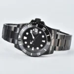 All-Black Diver Men's Automatic Watch with Sapphire Crystal - Image 5