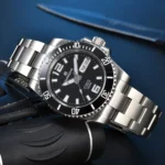 Men's Stainless Steel Automatic Dive Watch with Day-Date - Image 6