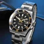 Men's Gold Accents Automatic Watch - Image 4