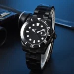 All-Black Diver Men's Automatic Watch with Sapphire Crystal - Image 7