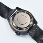 Men's Automatic Dive Watch with Black Dial & Mesh Strap - Image 5