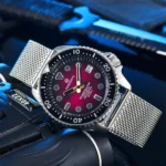 Men's Gradient Red-Black Dial Watch - Image 7