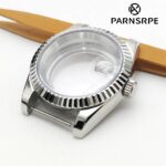 36/39MM Stainless Steel Dog Collar 50M Water Resistance. Suitable for NH35 36 Movement. Sapphire Crystal, Transparent Backplate